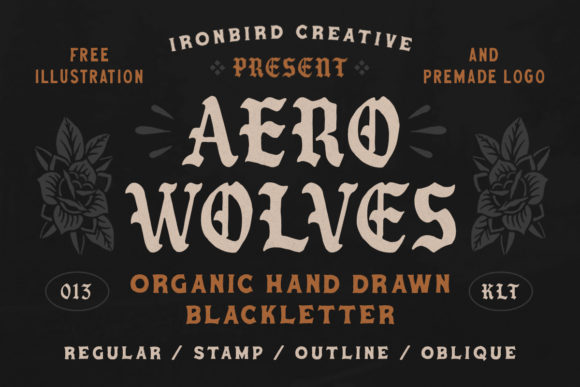 Aero Wolves Blackletter Font for Bold Creative Impact