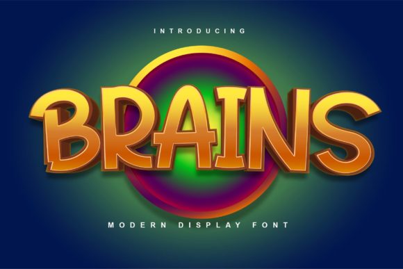 Brains: A Cheerful Display Font for Modern Designers