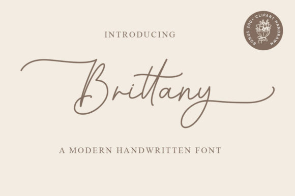 Brittany: A Timeless Script Handwritten Font for Editorial Design