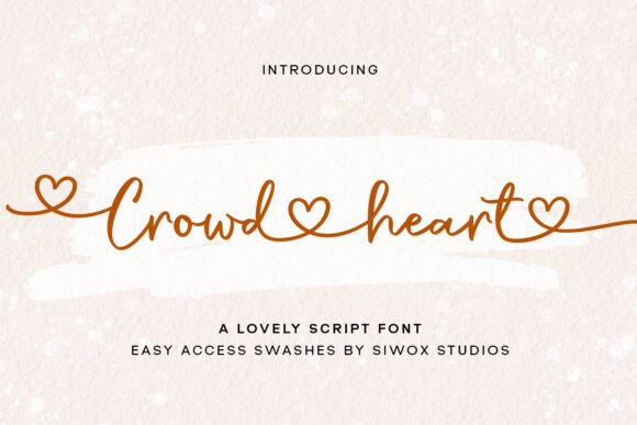 Crowd Heart Script: A Light Handwritten Font for Luxury Branding