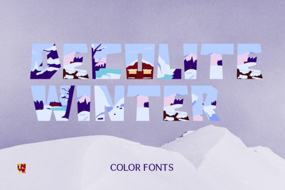Decolite Winter: A Playful, Decorative Color Font for Winter-Themed Design