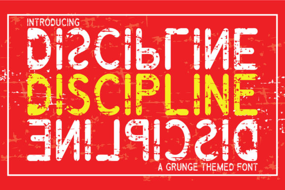 Discipline: A Bold, Textured Display Font for Impactful Design