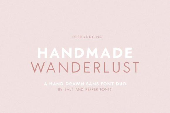 Handmade Wanderlust Duo: A Playful Sans Serif Font for Small Business Branding