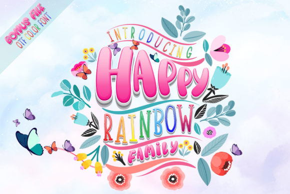 Happy Rainbow Family Font for Playful Brand Campaigns