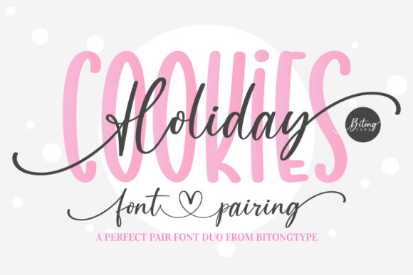 Holiday Cookies Script Handwritten Font for Makers