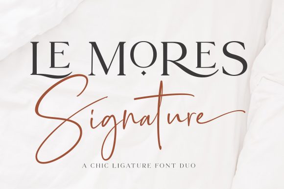 Le Mores Signature Font for Luxury Branding & Social Campaigns