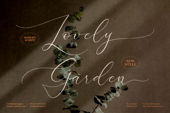 Lovely Garden Script Handwritten Font for Elegant Web Design