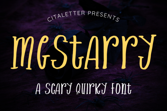 Mestarry: A Quirky Spooky Display Font for Brand Personality
