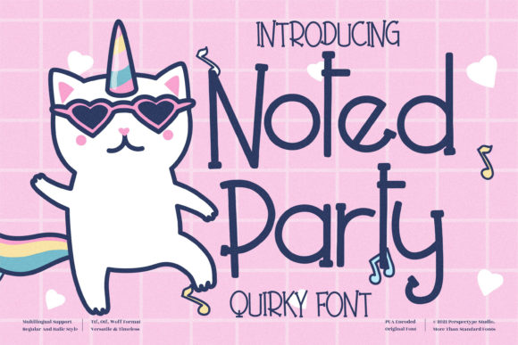 Noted Party Font for Whimsical, Professional Branding