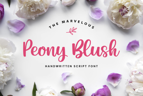 Peony Blush: A Sweet Cursive Handwritten Font for Editorial Warmth