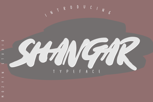 Shangar: A Brushed Display Font for Urban Branding
