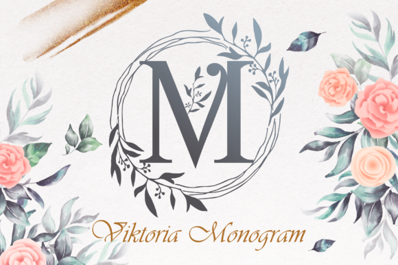 Viktoria Monogram Font: A Delicate Decorative Typeface for Elegant Digital Branding
